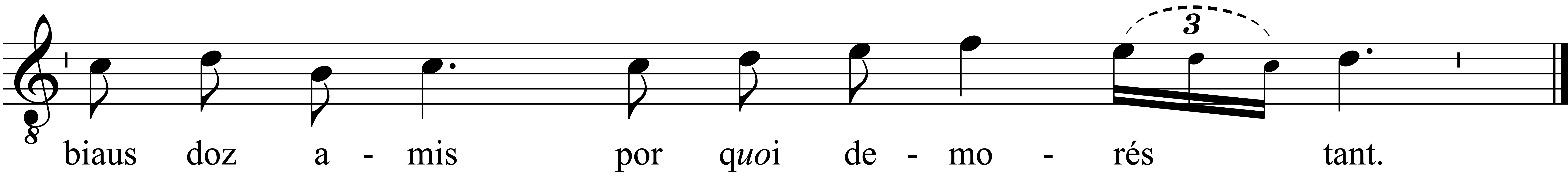 Refrain musical notation
